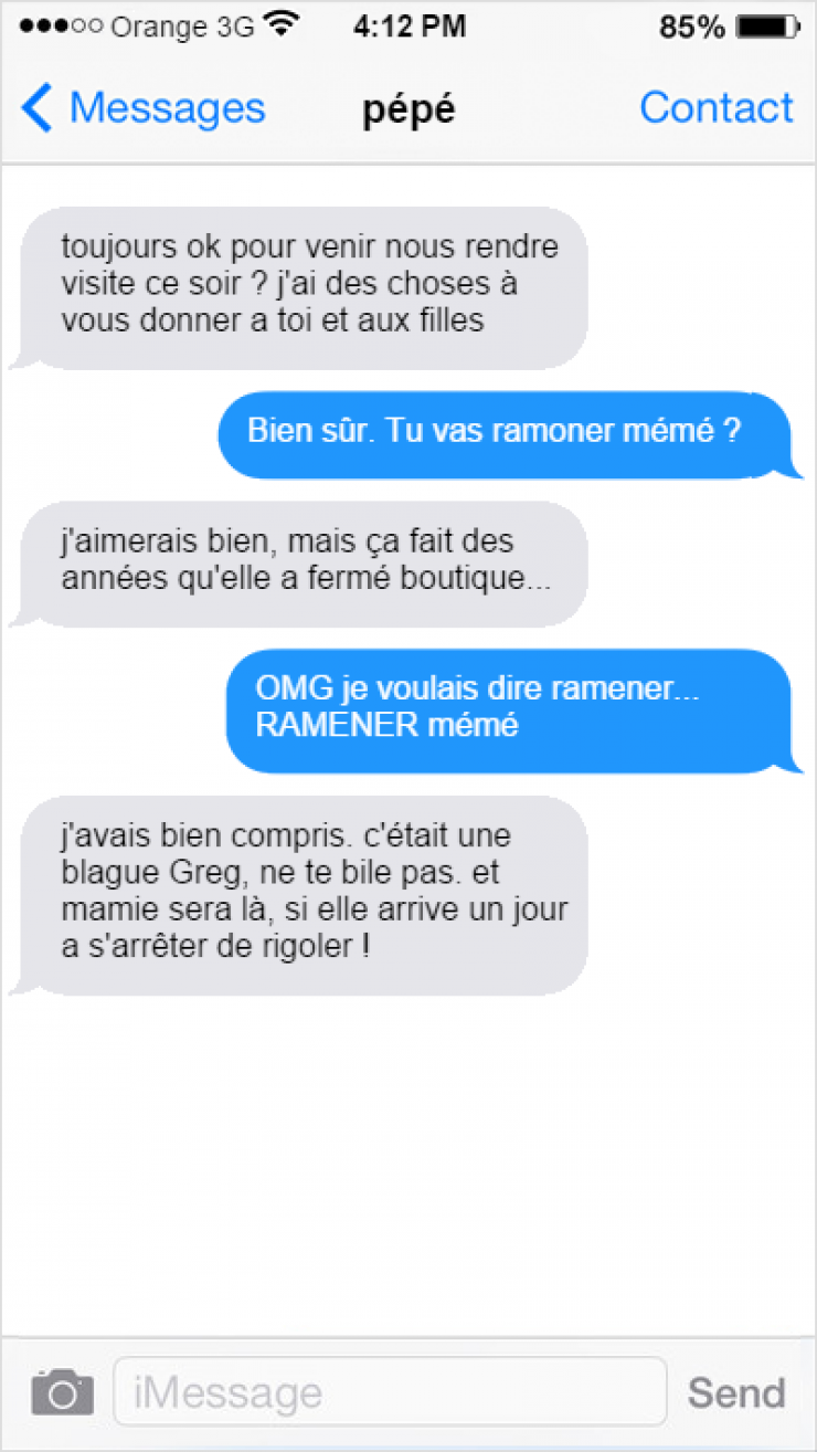 Illustration de l'article : Top 8 des SMS envoyés par nos grands parents, attention c'est du lourd !