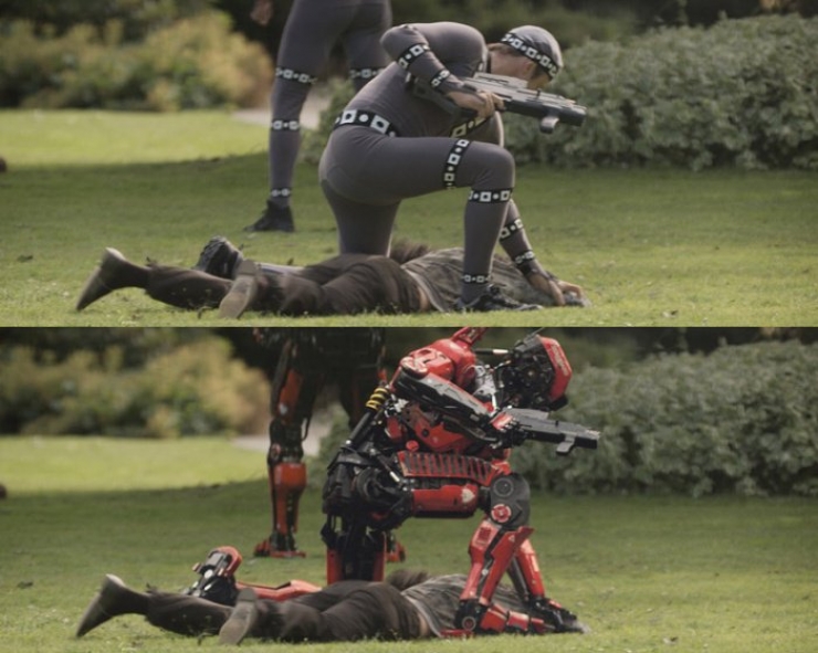 Illustration de l'article : &Agrave; quoi ressemblent les sc&egrave;nes de films sans leurs effets sp&eacute;ciaux... 28 images surprenantes ! 