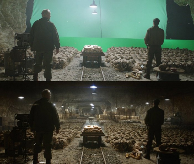 Illustration de l'article : &Agrave; quoi ressemblent les sc&egrave;nes de films sans leurs effets sp&eacute;ciaux... 28 images surprenantes ! 