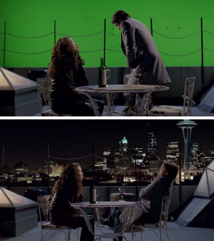 Illustration de l'article : &Agrave; quoi ressemblent les sc&egrave;nes de films sans leurs effets sp&eacute;ciaux... 28 images surprenantes ! 