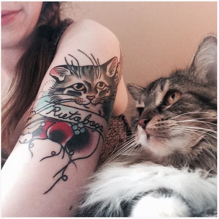 Illustration de l'article : Ces personnes qui ont choisi de se faire tatouer les portraits de leurs chats adorés