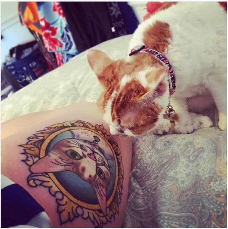 Illustration de l'article : Ces personnes qui ont choisi de se faire tatouer les portraits de leurs chats adorés