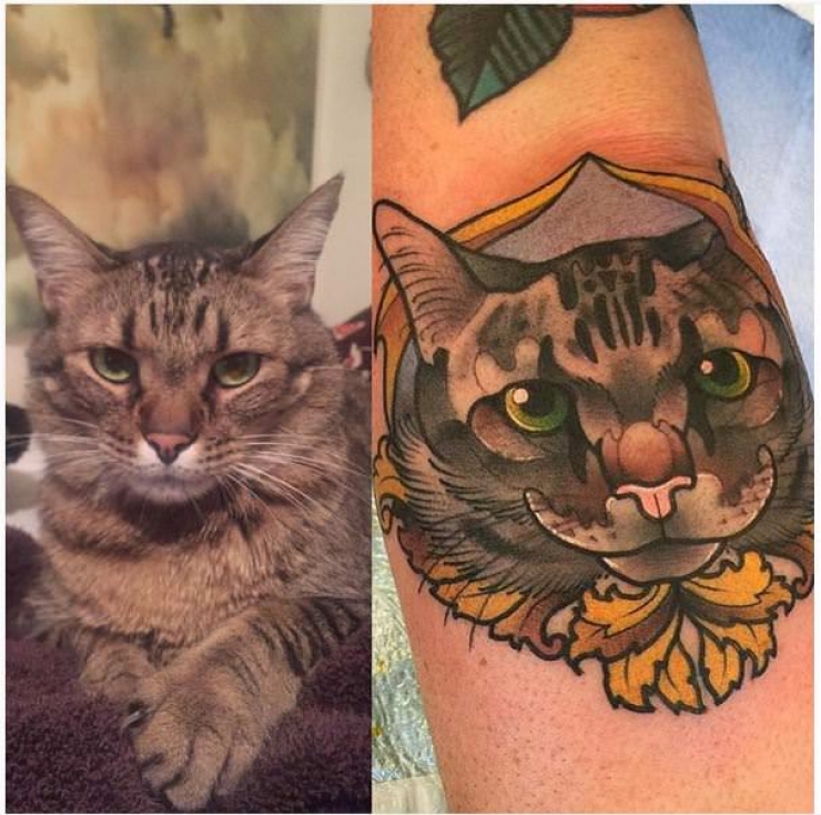 Illustration de l'article : Ces personnes qui ont choisi de se faire tatouer les portraits de leurs chats adorés