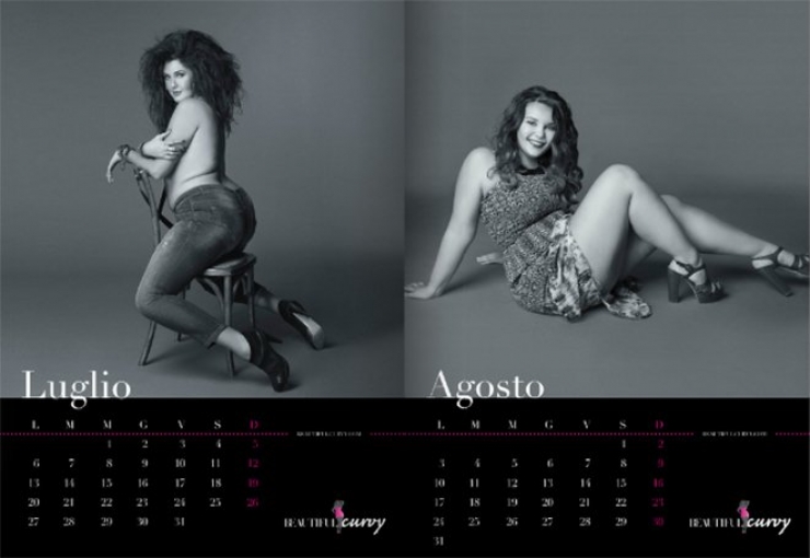 Illustration de l'article : Oui il existe bien un calendrier avec de jolies femmes rondes, et autant vous dire qu'il est magnifique !