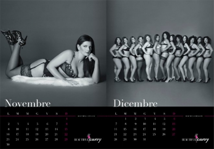 Illustration de l'article : Oui il existe bien un calendrier avec de jolies femmes rondes, et autant vous dire qu'il est magnifique !