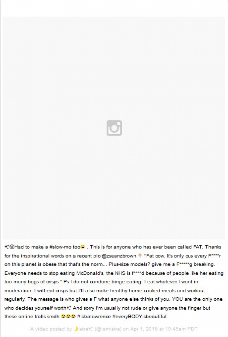 Illustration de l'article : Insult&eacute;e de grosse vache sur internet, ce mannequin r&eacute;pond aux d&eacute;tracteurs avec un certain style! 