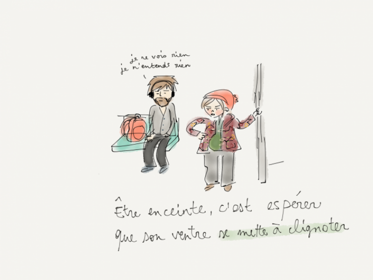 Illustration de l'article : En 13 dessins adorables, elle retranscrit sa grossesse en guise de cadeau pour sa fille qui va na&icirc;tre !