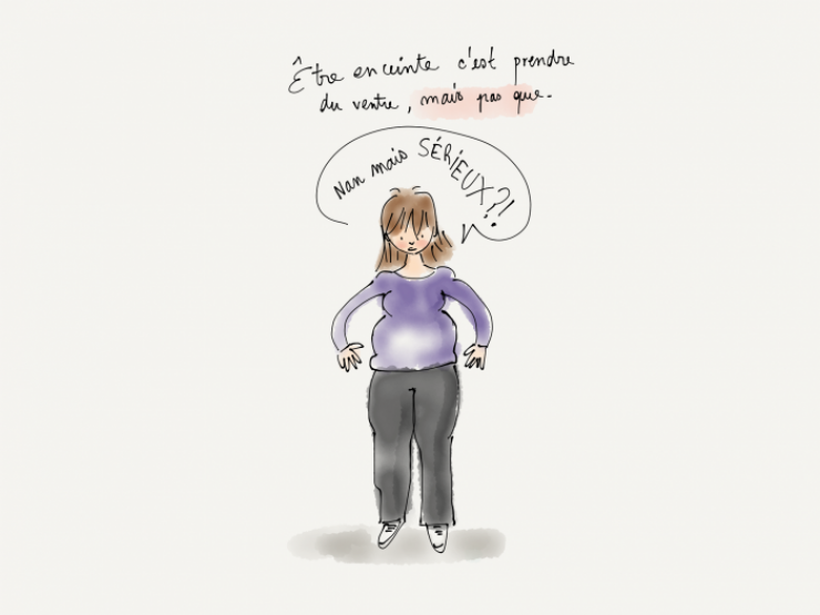 Illustration de l'article : En 13 dessins adorables, elle retranscrit sa grossesse en guise de cadeau pour sa fille qui va na&icirc;tre !