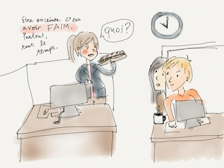 Illustration de l'article : En 13 dessins adorables, elle retranscrit sa grossesse en guise de cadeau pour sa fille qui va na&icirc;tre !