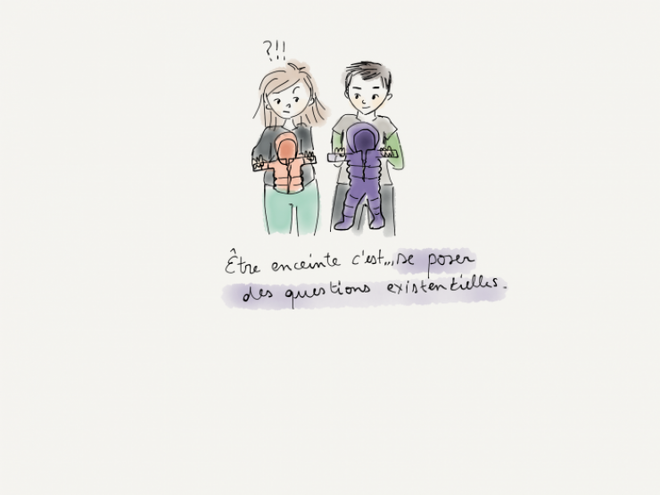 Illustration de l'article : En 13 dessins adorables, elle retranscrit sa grossesse en guise de cadeau pour sa fille qui va na&icirc;tre !