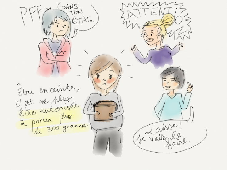 Illustration de l'article : En 13 dessins adorables, elle retranscrit sa grossesse en guise de cadeau pour sa fille qui va na&icirc;tre !