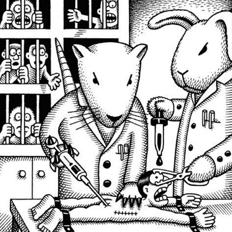 Illustration de l'article : Humour grinçant et criant de vérité pour dénoncer les agissements contre les animaux... Inversons les rôles !