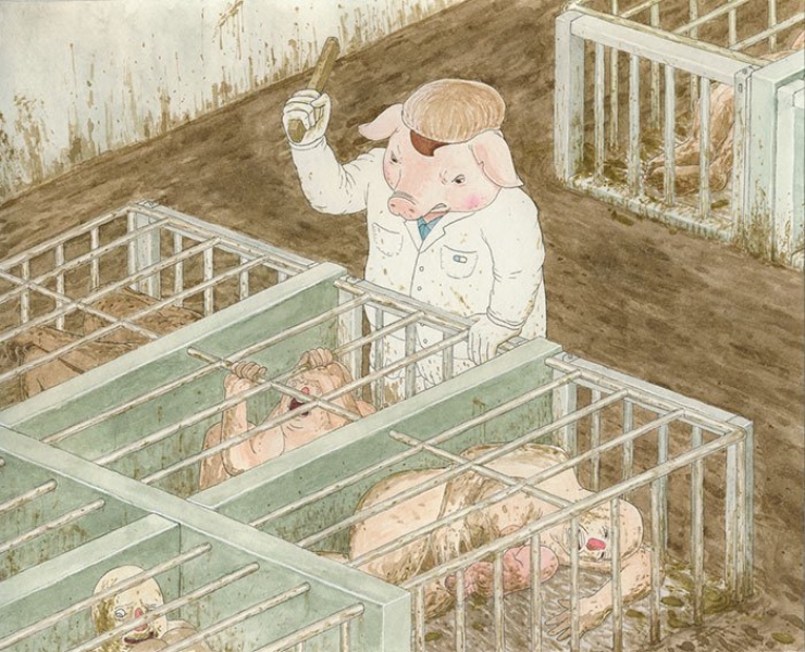 Illustration de l'article : Humour grinçant et criant de vérité pour dénoncer les agissements contre les animaux... Inversons les rôles !