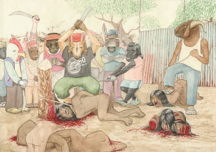 Illustration de l'article : Humour grinçant et criant de vérité pour dénoncer les agissements contre les animaux... Inversons les rôles !