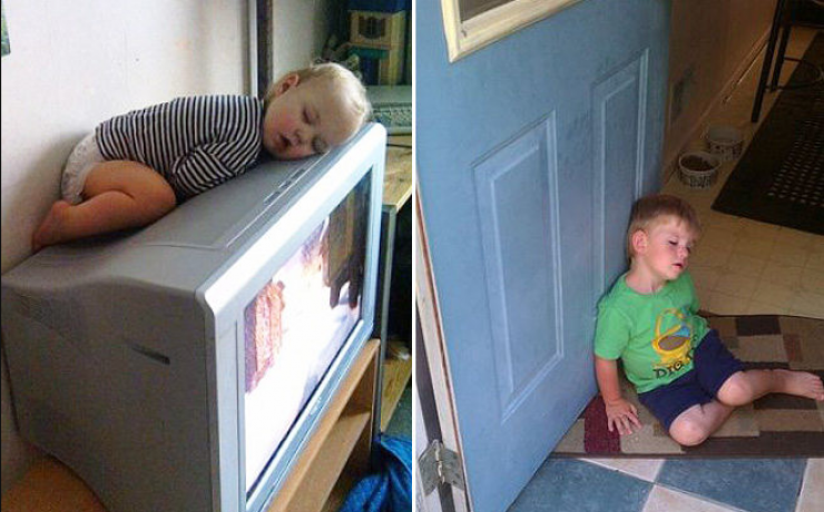 Illustration de l'article : Les enfants sont capables de s'endormir n'importe o&ugrave;. La preuve avec ces 25 photos !