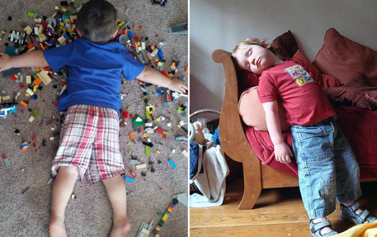 Illustration de l'article : Les enfants sont capables de s'endormir n'importe o&ugrave;. La preuve avec ces 25 photos !