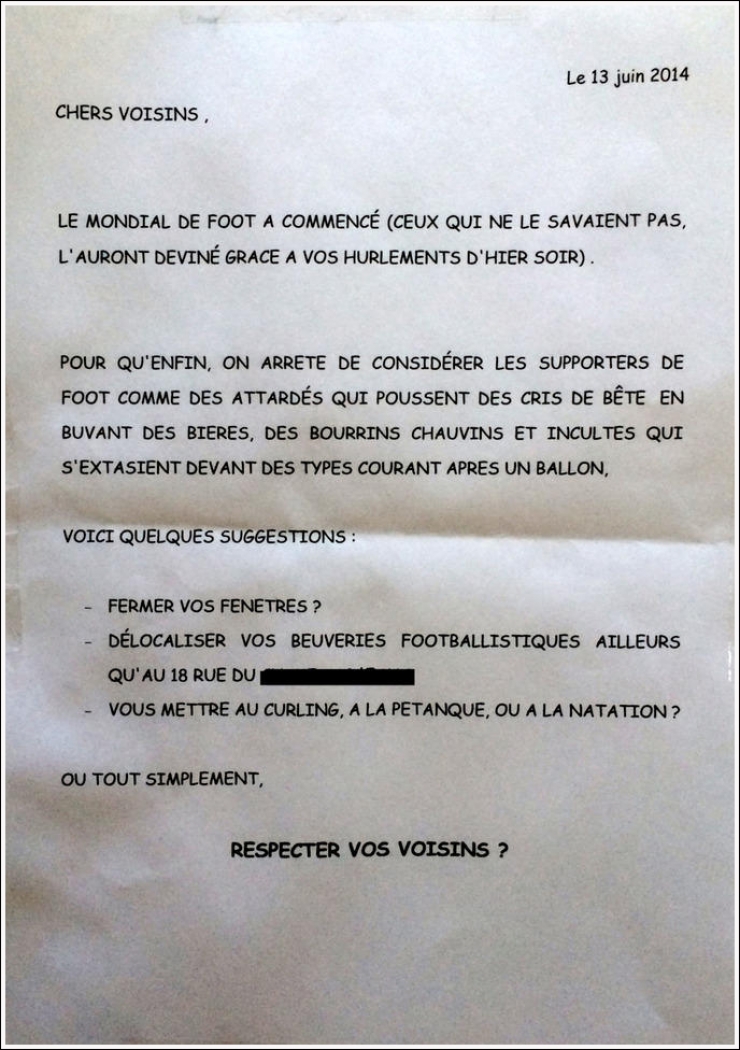 Illustration de l'article : C'est la guerre entre les voisins et à voir ces 20 messages, ça devient vraiment grave !