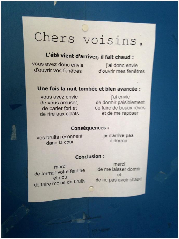 Illustration de l'article : C'est la guerre entre les voisins et à voir ces 20 messages, ça devient vraiment grave !