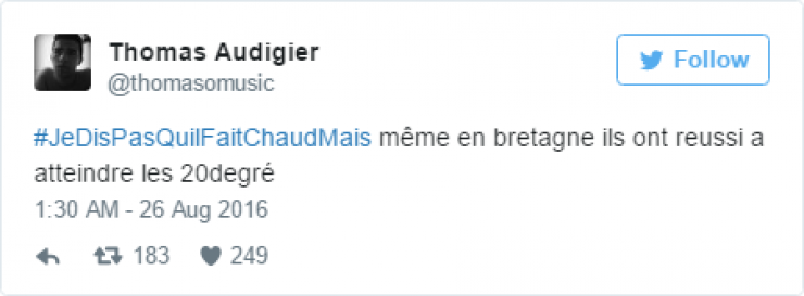 Illustration de l'article : #JeDisPAsQuilFaitChaudMais: 35 tweets tordants autour de ce hashtag caniculaire...