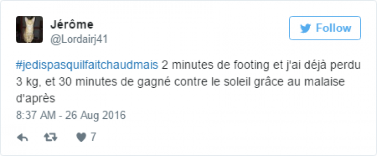 Illustration de l'article : #JeDisPAsQuilFaitChaudMais: 35 tweets tordants autour de ce hashtag caniculaire...