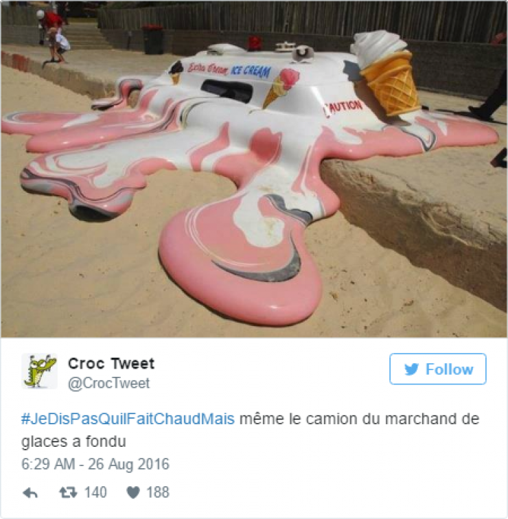 Illustration de l'article : #JeDisPAsQuilFaitChaudMais: 35 tweets tordants autour de ce hashtag caniculaire...