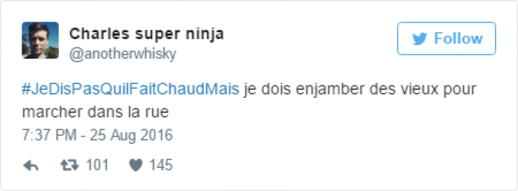 Illustration de l'article : #JeDisPAsQuilFaitChaudMais: 35 tweets tordants autour de ce hashtag caniculaire...
