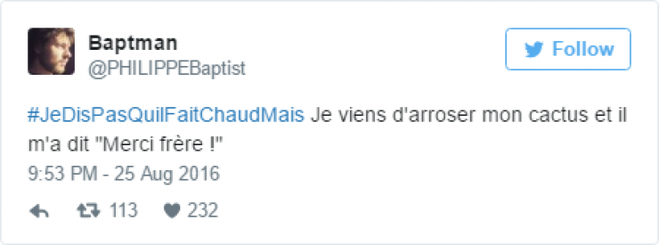 Illustration de l'article : #JeDisPAsQuilFaitChaudMais: 35 tweets tordants autour de ce hashtag caniculaire...