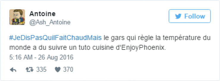 Illustration de l'article : #JeDisPAsQuilFaitChaudMais: 35 tweets tordants autour de ce hashtag caniculaire...