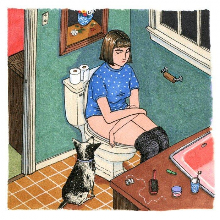 Illustration de l'article : Le vrai quotidien des filles, résumé à travers 15 illustrations adorables...