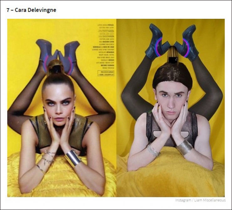 Illustration de l'article : Il parodie les photos de stars féminines sur Instagram. 20 photos !