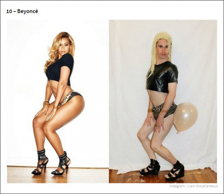 Illustration de l'article : Il parodie les photos de stars féminines sur Instagram. 20 photos !