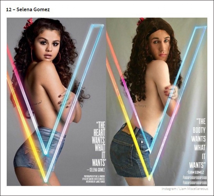 Illustration de l'article : Il parodie les photos de stars féminines sur Instagram. 20 photos !