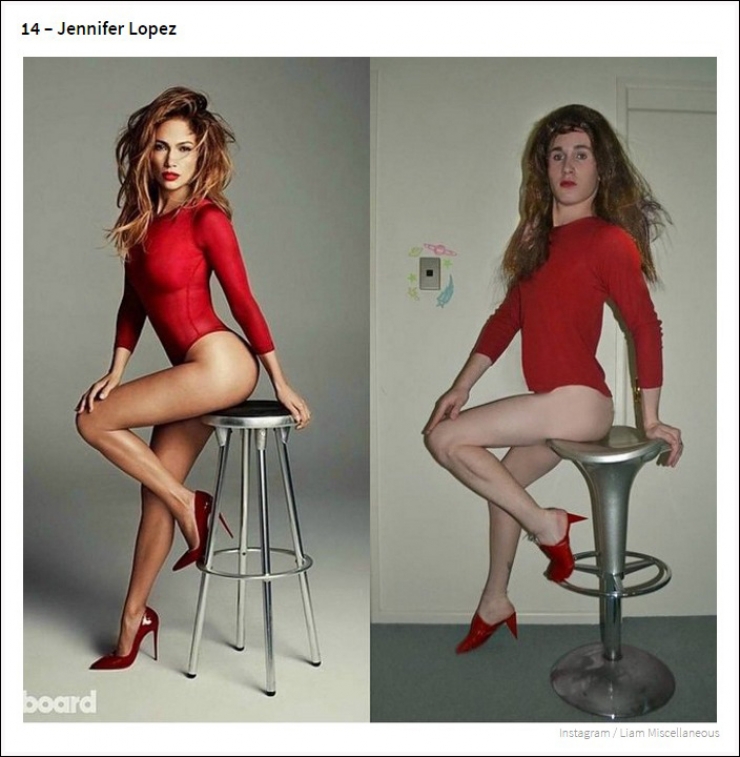 Illustration de l'article : Il parodie les photos de stars féminines sur Instagram. 20 photos !