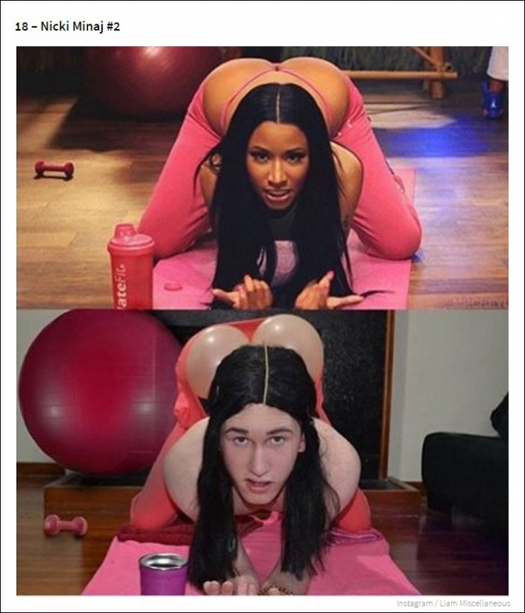 Illustration de l'article : Il parodie les photos de stars féminines sur Instagram. 20 photos !