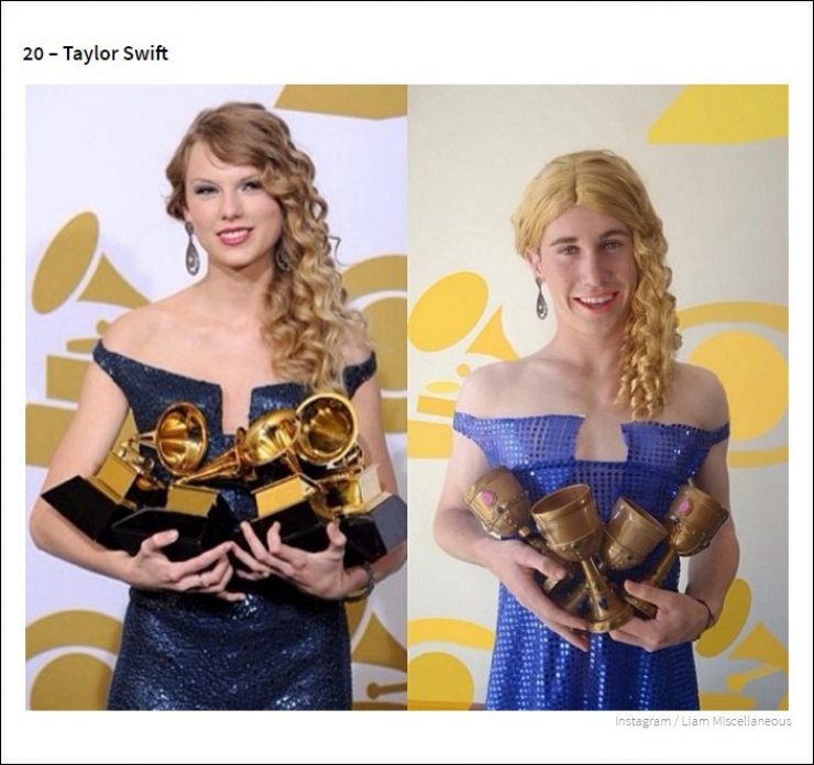 Illustration de l'article : Il parodie les photos de stars féminines sur Instagram. 20 photos !