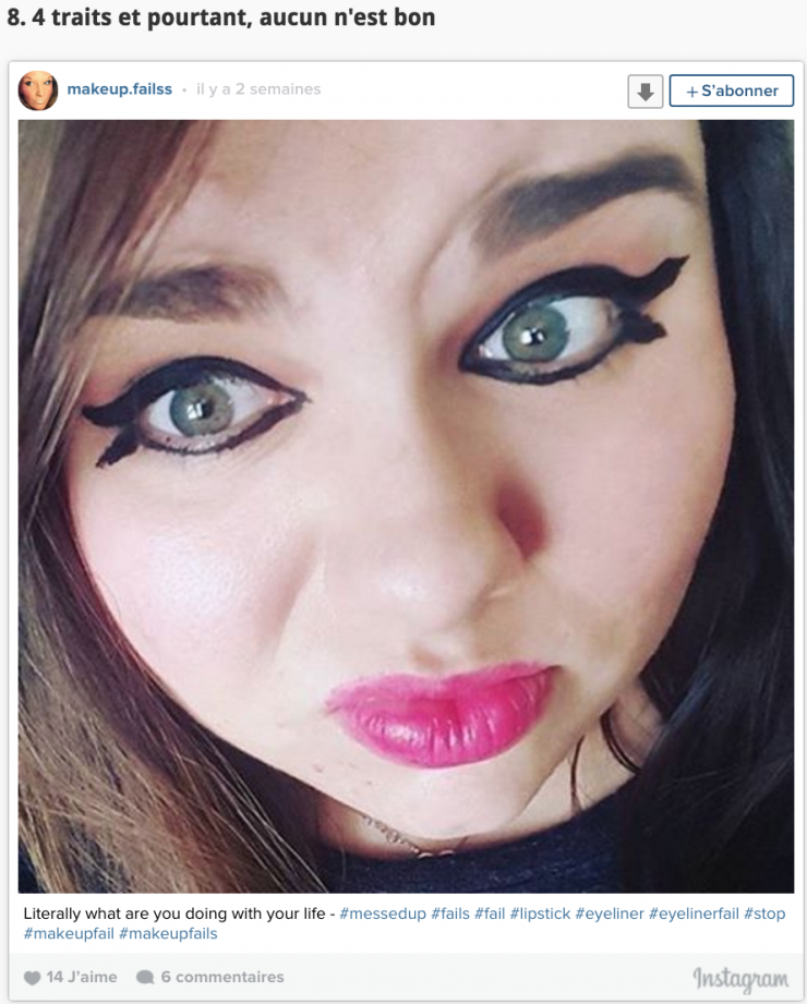 Illustration de l'article : 14 photos qui dégoûteront n'importe quelle femme qui se maquille...