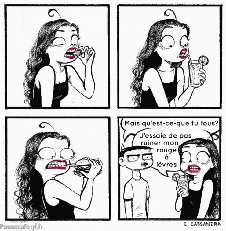 Illustration de l'article : Les femmes et le maquillage... Toute une histoire en 13 dessins!