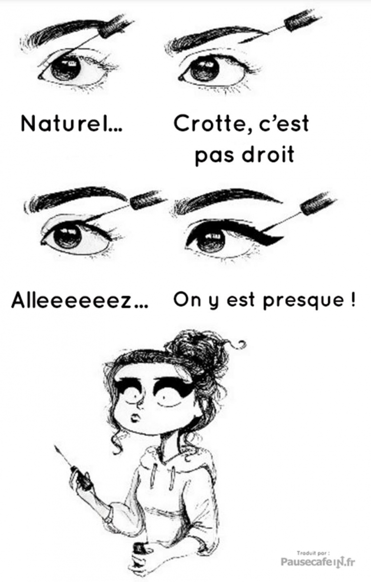 Illustration de l'article : Les femmes et le maquillage... Toute une histoire en 13 dessins!