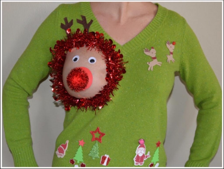 Illustration de l'article : Les femmes transforment leur poitrine pour Noël. Cette nouvelle mode affole le net à 3 jours du réveillon...