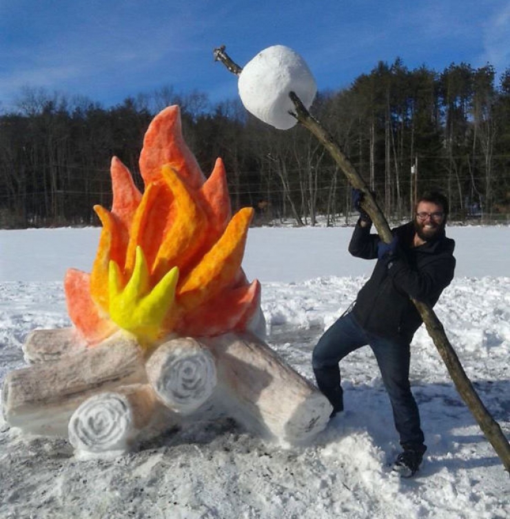 Illustration de l'article : Les 22 sculptures en neige les plus impressionnantes et drôles du monde… Quel talent !