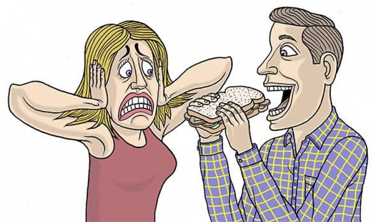 Illustration de l'article : Vous êtes énervé(e) par les gens qui font du bruit en mangeant ? Vous êtes probablement un génie créatif !