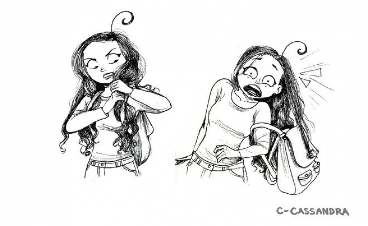 Illustration de l'article : 18 illustrations qui montrent parfaitement qu’avoir des cheveux longs peut être un supplice...