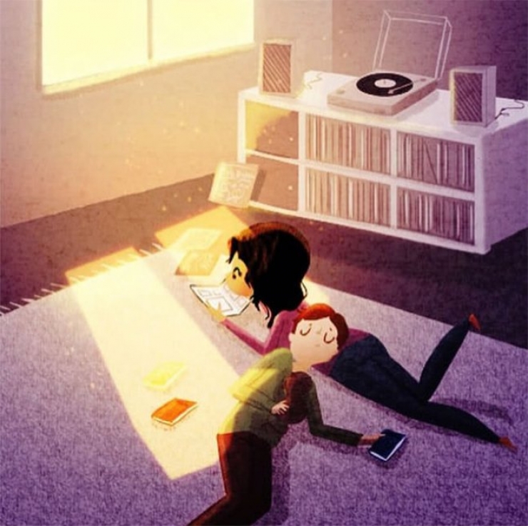 Illustration de l'article : Tous ces moments affectueux qu’on vit quand on est en couple, résumés via 21 illustrations adorables...