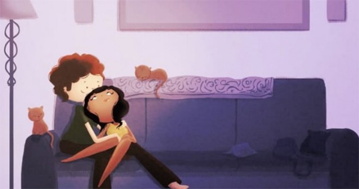 Illustration de l'article : Tous ces moments affectueux qu’on vit quand on est en couple, résumés via 21 illustrations adorables...