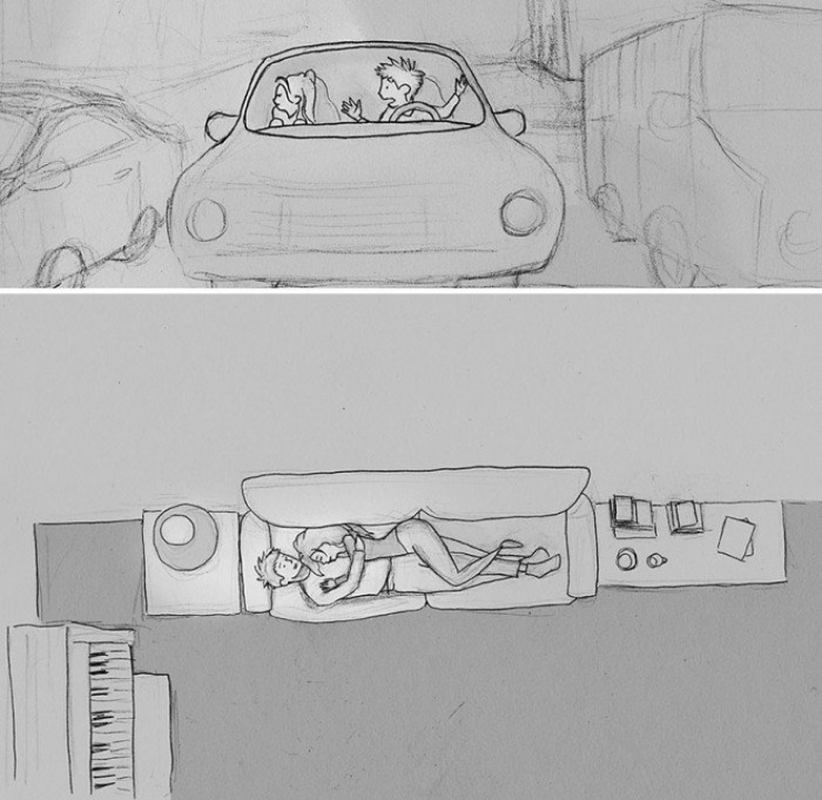 Illustration de l'article : Pendant 1 an, il dessine chaque jour passé avec sa femme… Une vie de couple illustrée avec passion !