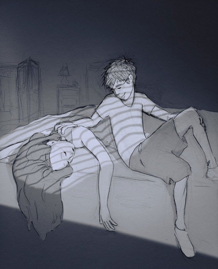 Illustration de l'article : Pendant 1 an, il dessine chaque jour passé avec sa femme… Une vie de couple illustrée avec passion !