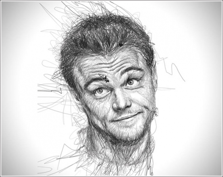 Illustration de l'article : Cet homme dessine des célébrités et la pointe de son crayon ne quitte jamais la feuille ! Une performance impressionnante...