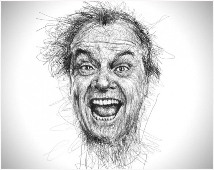 Illustration de l'article : Cet homme dessine des célébrités et la pointe de son crayon ne quitte jamais la feuille ! Une performance impressionnante...