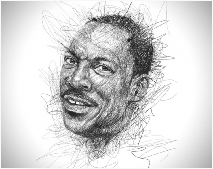 Illustration de l'article : Cet homme dessine des célébrités et la pointe de son crayon ne quitte jamais la feuille ! Une performance impressionnante...