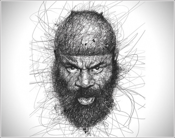 Illustration de l'article : Cet homme dessine des célébrités et la pointe de son crayon ne quitte jamais la feuille ! Une performance impressionnante...